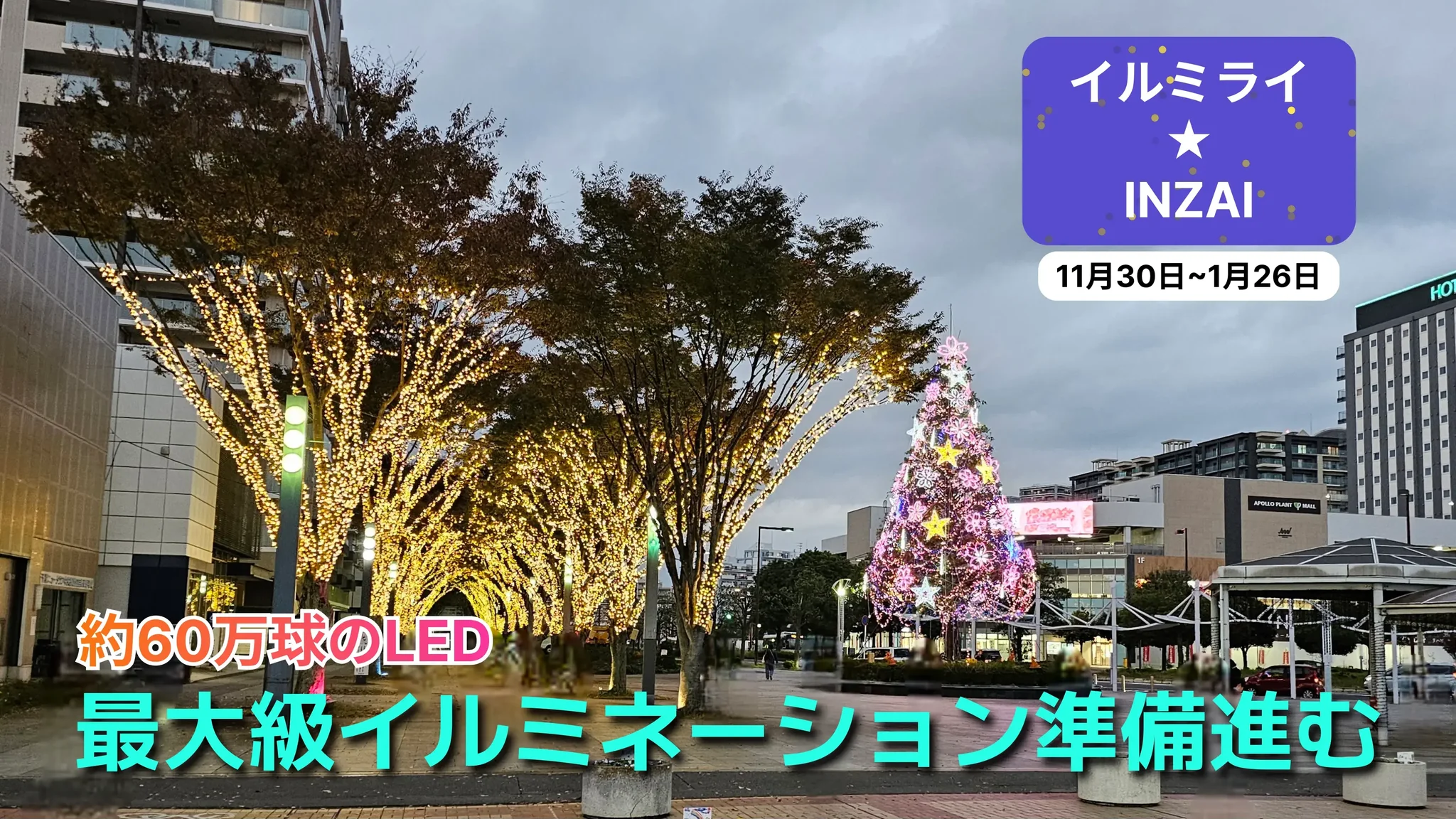 【イルミライ】印西市恒例のイルミネーション、準備着々と進むのサムネイル