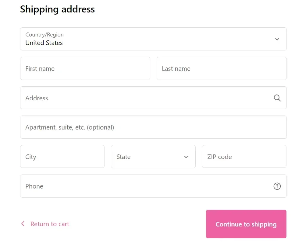 TWICEshop-Shipping-address