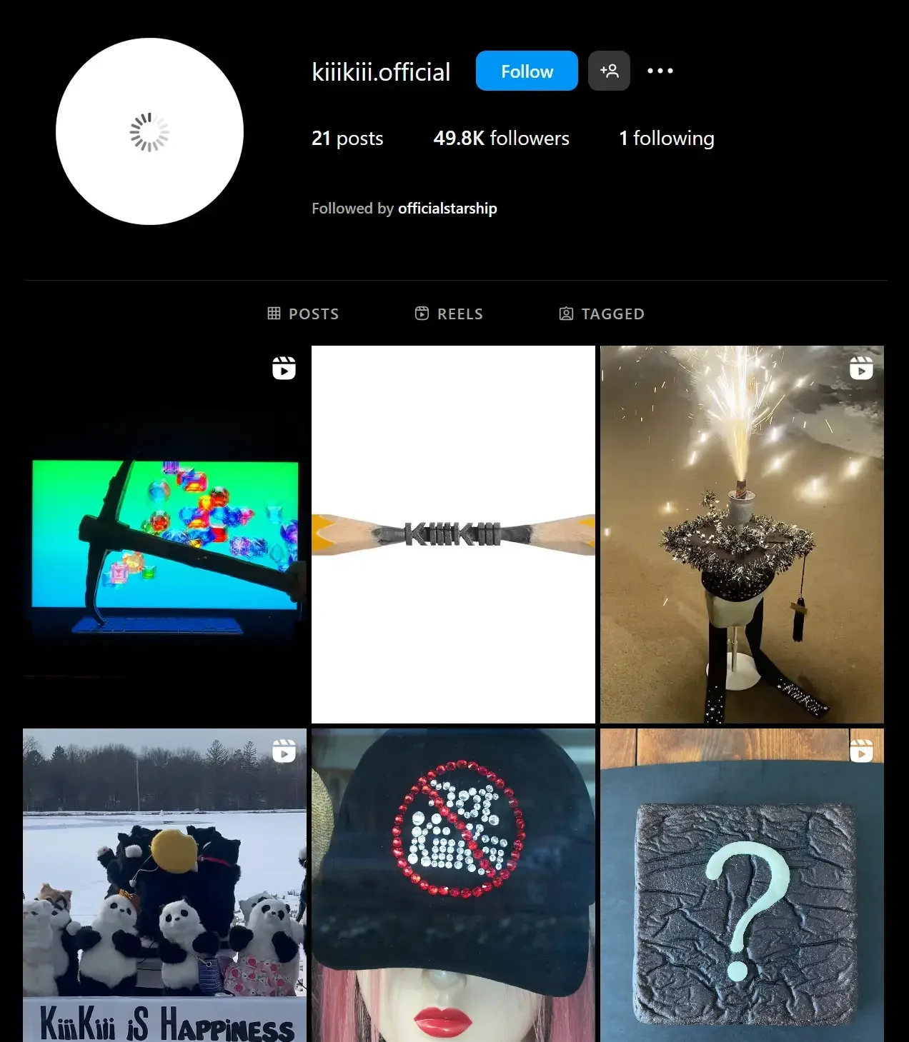 Instagramのプロフィール