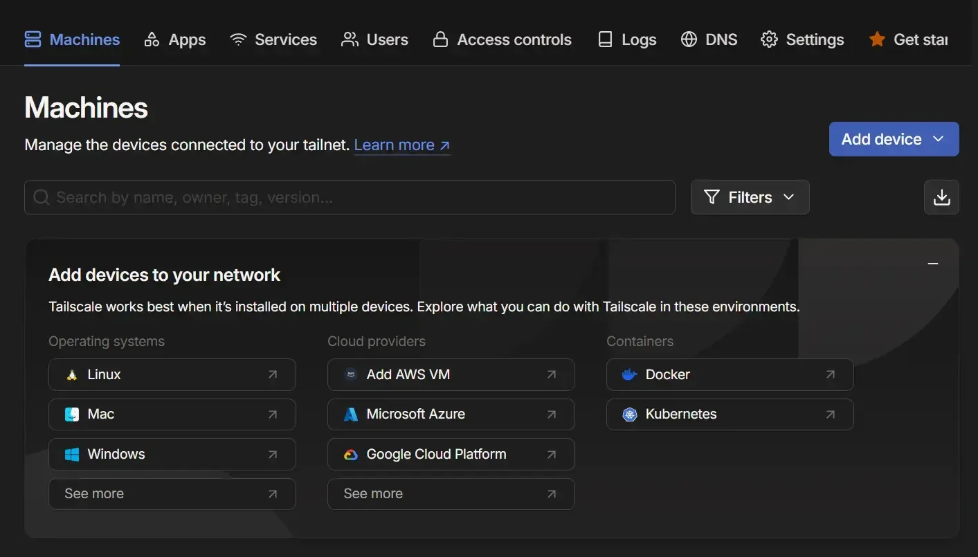admin console